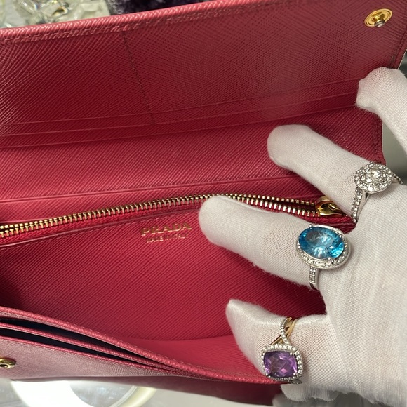 EUC, Auth PRADA MILANO Saffiano Leather Wallet w/Chain for Satchel  use - Picture 12 of 17